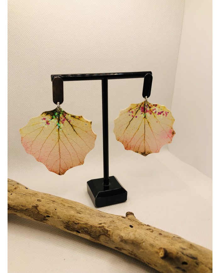 EDICIÓN LIMITADA pendientes de hoja natural artesanos