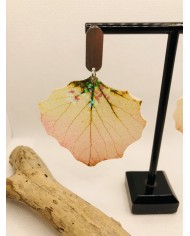 EDICIÓN LIMITADA pendientes de hoja natural artesanos