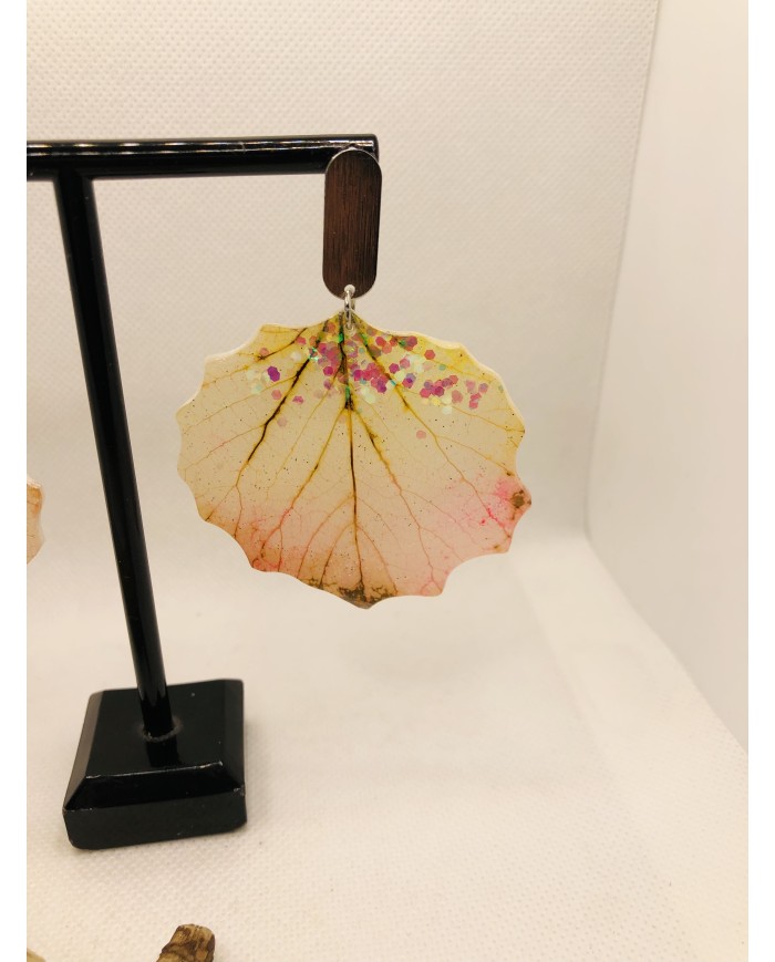 EDICIÓN LIMITADA pendientes de hoja natural artesanos