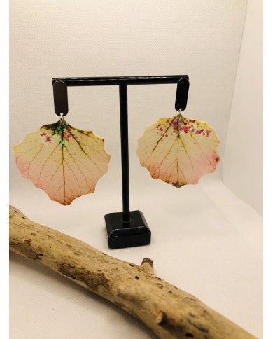 EDICIÓN LIMITADA pendientes de hoja natural artesanos