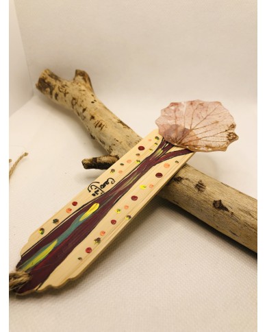 Marcapáginas artesano de hoja natural