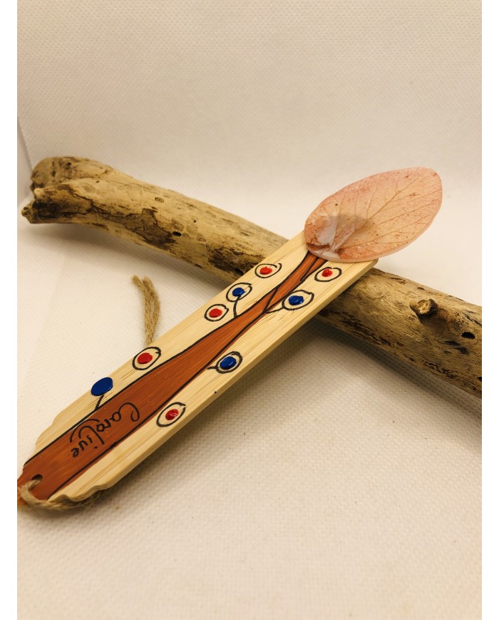 Marcapáginas de hoja  natural