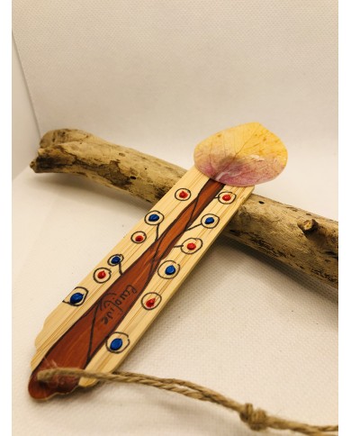 Marcapáginas de hoja natural artesanos