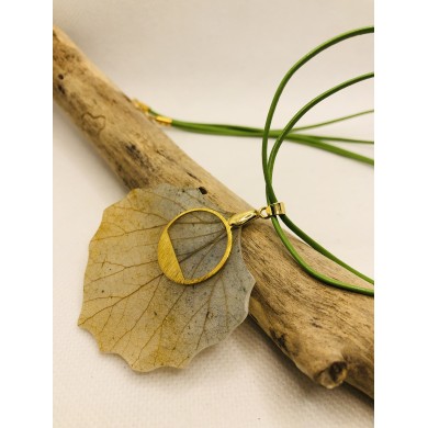 COLLAR ARTESANO de hoja natural de álamo