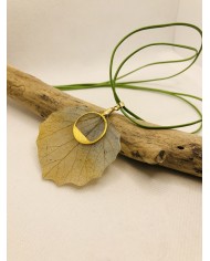 COLLAR ARTESANO de hoja natural de álamo