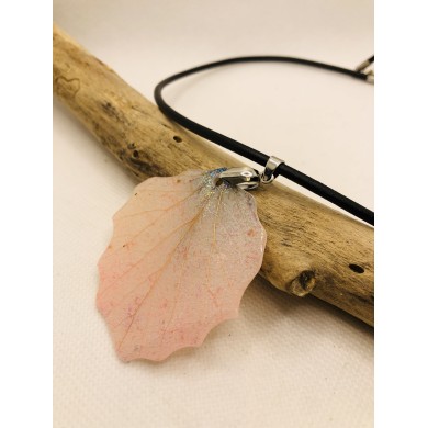 COLLAR ARTESANO de hoja  natural de álamo