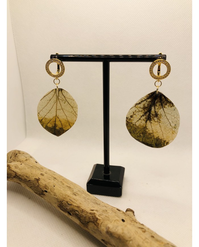 EDICIÓN LIMITADA pendientes de hoja artesanales