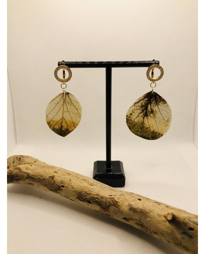 EDICIÓN LIMITADA pendientes de hoja artesanales