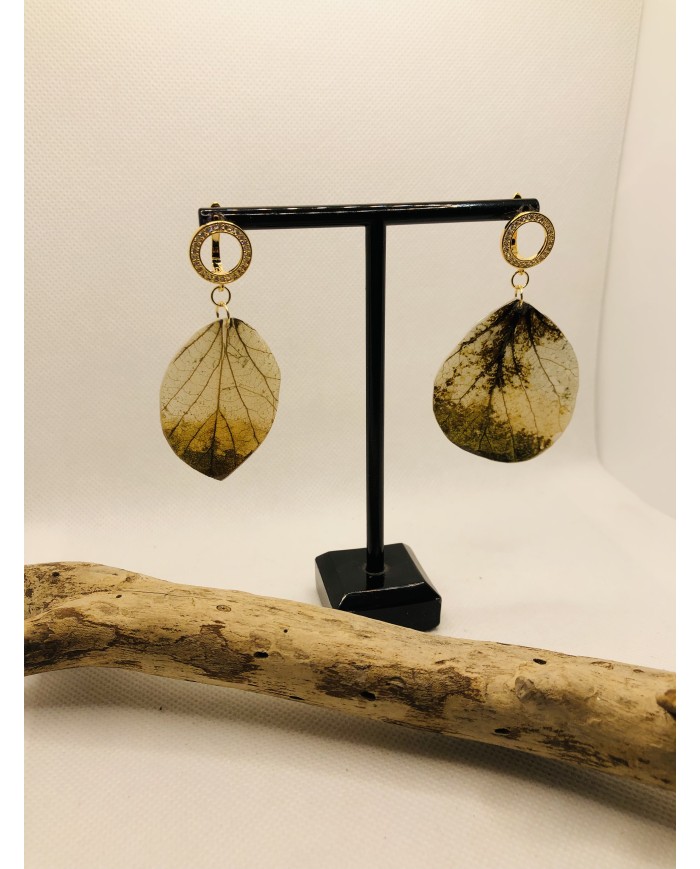 EDICIÓN LIMITADA pendientes de hoja artesanales