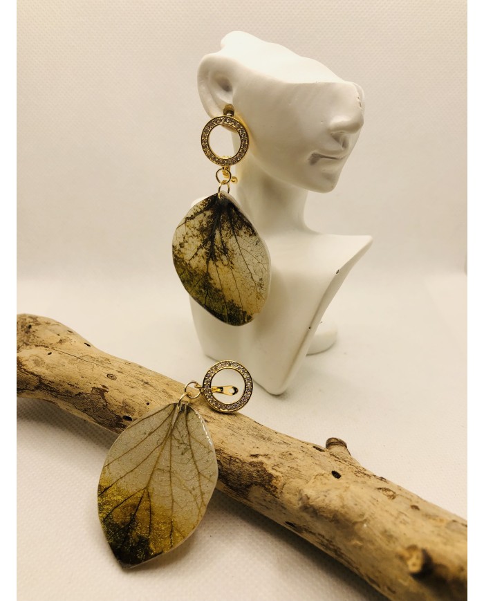 EDICIÓN LIMITADA pendientes de hoja artesanales