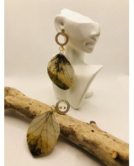 EDICIÓN LIMITADA pendientes de hoja artesanales