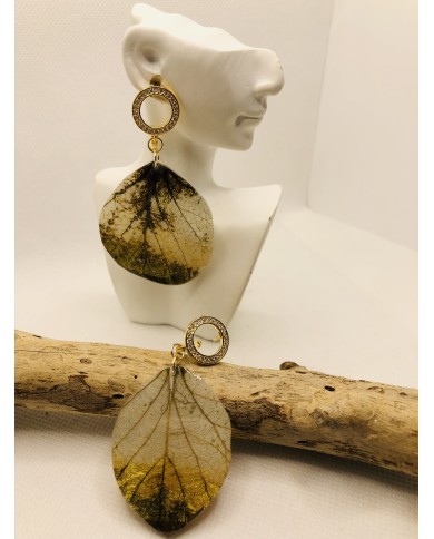 EDICIÓN LIMITADA pendientes de hoja artesanales