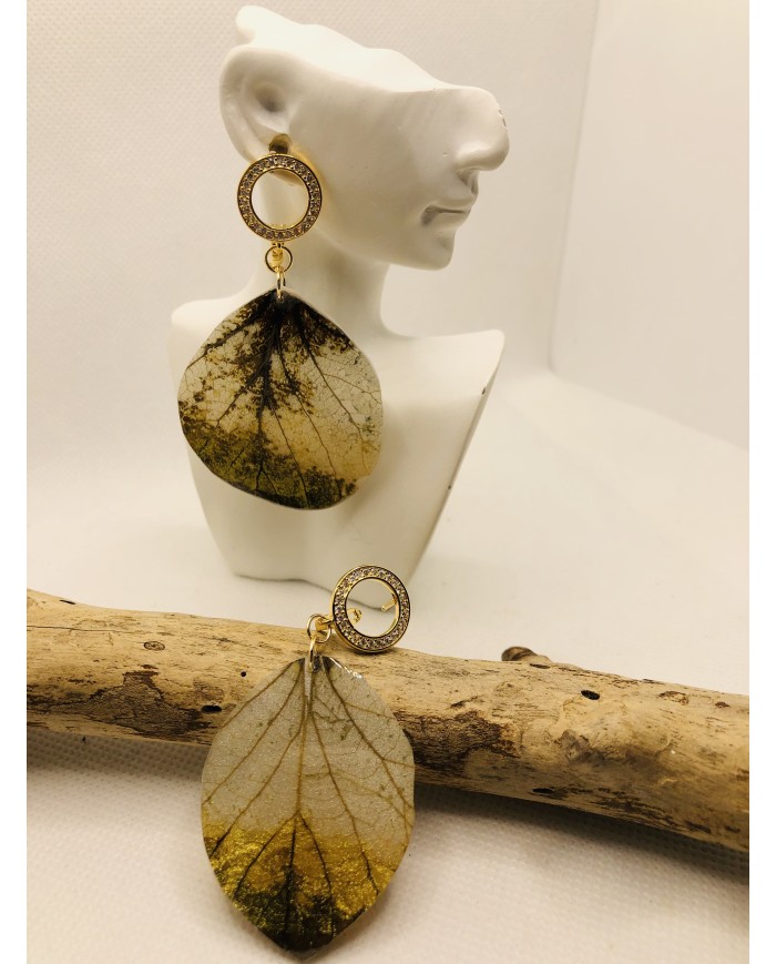 EDICIÓN LIMITADA pendientes de hoja artesanales