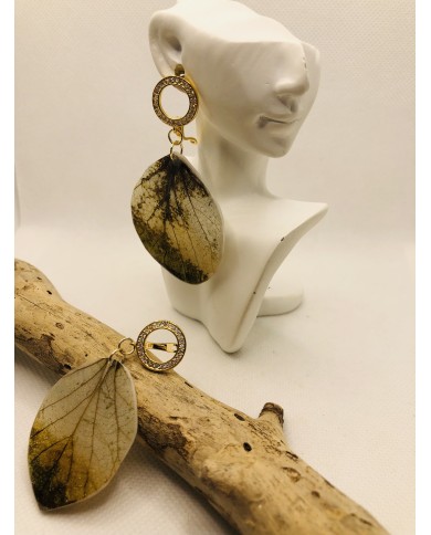 EDICIÓN LIMITADA pendientes de hoja artesanales