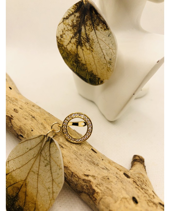 EDICIÓN LIMITADA pendientes de hoja artesanales