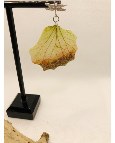 EDICIÓN LIMITADA pendientes de hoja natural  artesanos