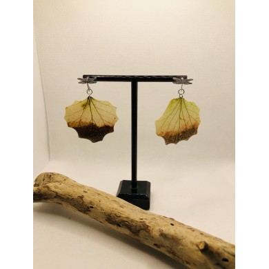 EDICIÓN LIMITADA pendientes de hoja natural  artesanos