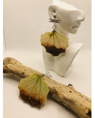 EDICIÓN LIMITADA pendientes de hoja natural  artesanos