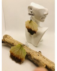 EDICIÓN LIMITADA pendientes de hoja natural  artesanos