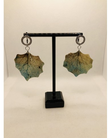 EDICIÓN LIMITADA pendientes artesanos de hoja natural