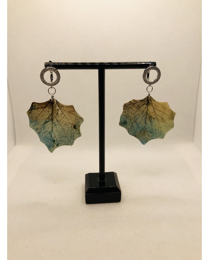 EDICIÓN LIMITADA pendientes artesanos de hoja natural