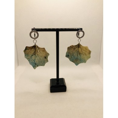 EDICIÓN LIMITADA pendientes artesanos de hoja natural