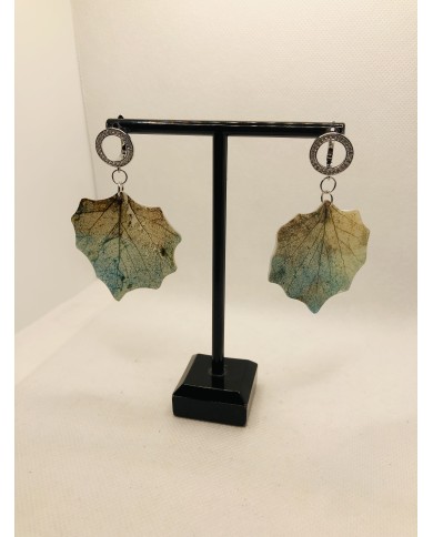 EDICIÓN LIMITADA pendientes artesanos de hoja natural