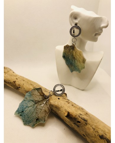 EDICIÓN LIMITADA pendientes artesanos de hoja natural