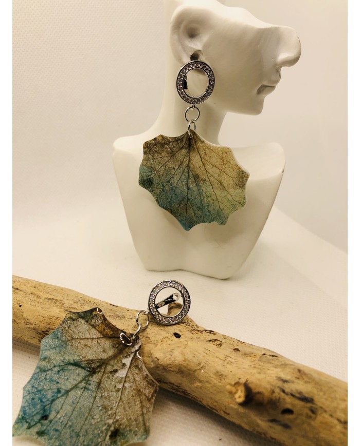 EDICIÓN LIMITADA pendientes artesanos de hoja natural