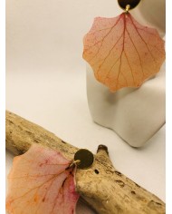 Pendientes artesanos de hoja natural