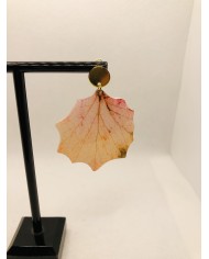 Pendientes artesanos de hoja natural