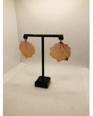 Pendientes artesanos de hoja natural