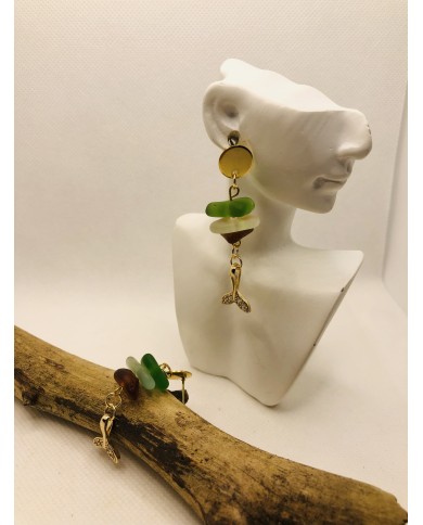 PENDIENTES CRISTAL MARINO o lágrimas de sirena