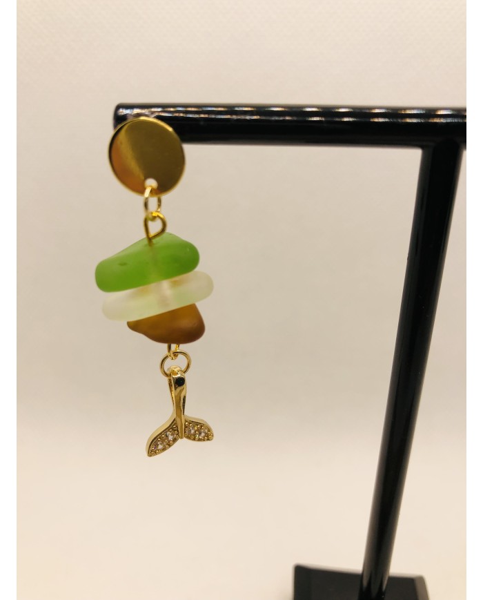 PENDIENTES CRISTAL MARINO o lágrimas de sirena