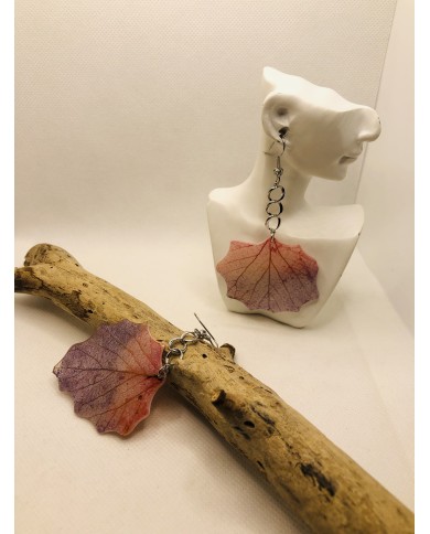 EDICIÓN LIMITADA pendientes artesanos de hoja natural