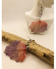 EDICIÓN LIMITADA pendientes artesanos de hoja natural