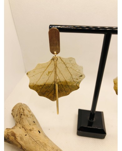 EDICIÓN LIMITADA pendientes artesanos de hoja natural