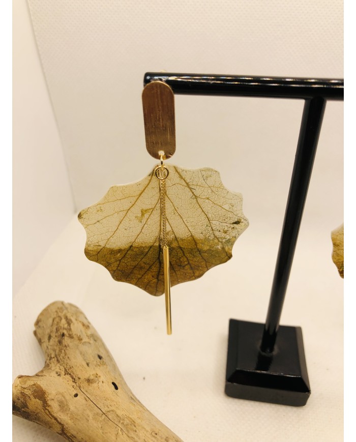 EDICIÓN LIMITADA pendientes artesanos de hoja natural