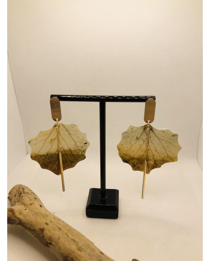 EDICIÓN LIMITADA pendientes artesanos de hoja natural
