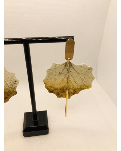 EDICIÓN LIMITADA pendientes artesanos de hoja natural