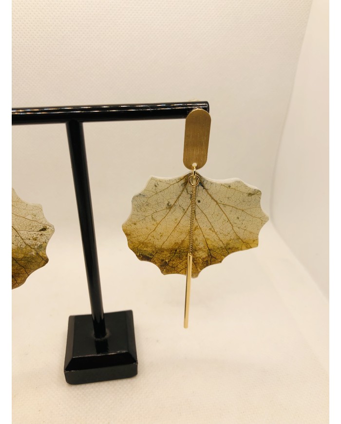 EDICIÓN LIMITADA pendientes artesanos de hoja natural