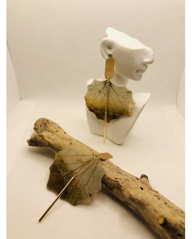 EDICIÓN LIMITADA pendientes artesanos de hoja natural