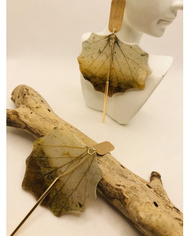 EDICIÓN LIMITADA pendientes artesanos de hoja natural