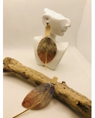 EDICIÓN LIMITADA pendientes artesanos  de hoja natural