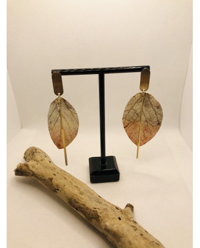 EDICIÓN LIMITADA pendientes artesanos  de hoja natural