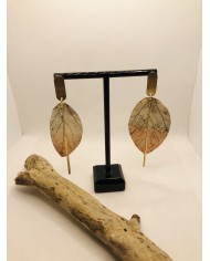 EDICIÓN LIMITADA pendientes artesanos  de hoja natural