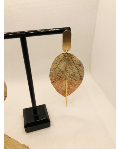 EDICIÓN LIMITADA pendientes artesanos  de hoja natural