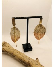 EDICIÓN LIMITADA pendientes artesanos  de hoja natural