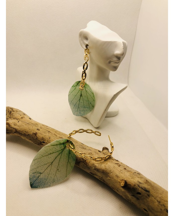 EDICIÓN LIMITADA pendientes de hoja natural artesanos