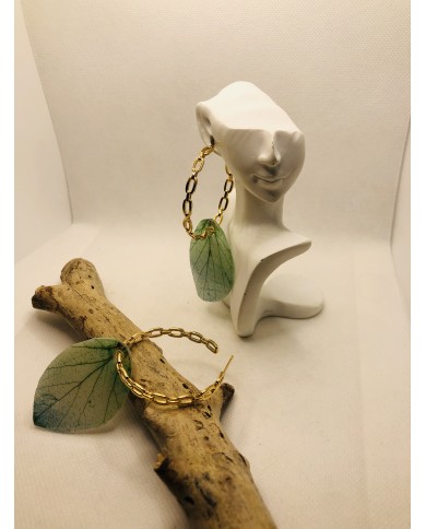 EDICIÓN LIMITADA pendientes de hoja natural artesanos